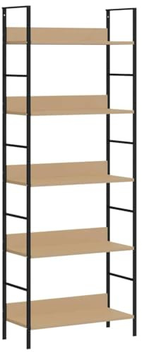 vidaXL Bücherregal 5 Regalböden Standregal Metallregal Küchenregal Schuhregal Bücherschrank Regal 60×27,6×158,5 cm Holzwerkstoff