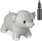 relaxdays Animal Sauteur éléphant, avec Pompe, supporte Jusqu’à 100 kg, sans BPA, Jouet Gonflable pour Enfants, Gris