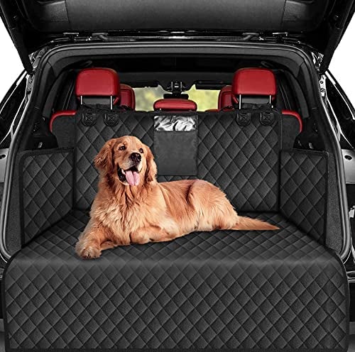 SIVIES Dog Car Seat Cover,Car Boot Protector SUV Boot Liner for Dogs, Waterproof Scratch Proof Pet Seat Cover Mats with Side Flaps Non-Slip Washable Universal Size for All Vehicles Truck SUV