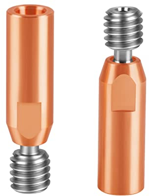 UniTak3D All Metal Smooth Heatbreak Upgrade Titanium and Copper Bimetal Throat Ugello para Ender 3 V2 Ender 3 Pro CR10 Impresora 3d Hotend (paquete de 2 piezas)