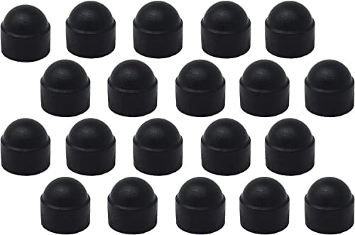 Design61 20x Runde Sechskant Schutzkappen M5 x SW8 mm mit Innensechskant für Muttern und Schraubenköpfe