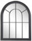 Espejo de Pared de Metal Negro 69 x 89 cm Efecto Envejecido Forma de Ventana Tradicional Vintage Embry