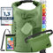 Nordlight wasserdichte Tasche 3er Set (Dunkelgrün) - Dry Bag 20l + wasserdichte Handyhülle + wasserdichte Hüfttasche | IPX8 Schutz | Mit Verstellbaren Gurten Für Strand, Stand Up Paddling