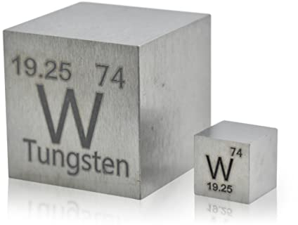 Wolframwürfel groß, Wolfram Metallwürfel 25,4 x 25,4 x 25,4 mm rein 99,9 % für Sammlung von Elementen