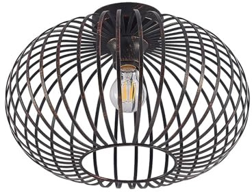 Lindby Ceiling Light Rosalea dimmable (Modern) in Black Made of Metal for e.g. Living Room & Dining (1 Light Source, E27) from Ceiling lamp