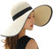 BABAHU Chapeau de paille pliable à large bord pour femme - Chapeau de soleil d'été - Chapeau de plage UV UPF 50+, 03-Style Beige, Taille unique