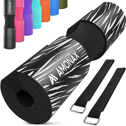 Amonax langhantel polster, extra dicke nackenpolster langhantel- Barbell Pad nackenschutz für hip thrust und squat, und andere Übungen, Fitness, Krafttraining für Männer und Frauen (Schwarz)