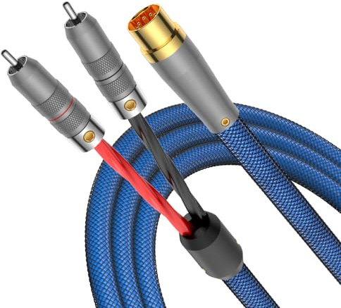 Viborg 5-poliger Din auf 2 Cinch-/Phono-Kabel für Naim/B&O, 2 m