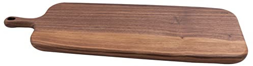 Point-Virgule planche apéro avec manche en noyer, parfaite pour servir des amuse-bouches et du fromage, 53x17,5cm