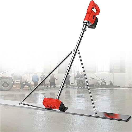 Concrete Screed Vibratory Kit Concrete Finishing Tool Battery Powered Concrete Surface Leveling Tamper Ruler,Electric Cordless Screed Cement Finishing Vibrating Machine