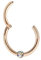 Piercing Clicker ECHT GOLD Nasenring Nasenpiercing Scharnier Gelenk Ring Nase Septum Ohr Goldpiercing Goldclicker (14K 585 Rosegold/Diamant, 8 mm)