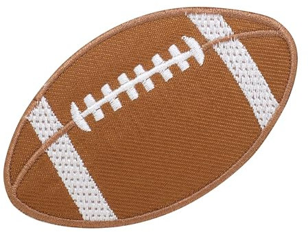 pipomama Sports Ball Iron On Patches for Clothing Embroidered Applique Patch Badge Sew On Emblem DIY Craft (Football)