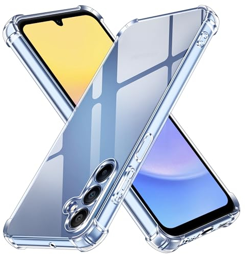 iVoler Cover per Samsung Galaxy A15 4G / A15 5G, Custodia Trasparente per Assorbimento degli Urti con Paraurti in TPU Morbido, Sottile Morbida in Silicone TPU Protettiva Case