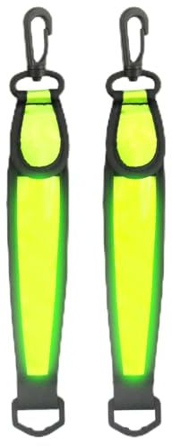 TaimeiMao 2 Stück LED Blinklicht Schulranzen, LED Blinklicht Reflektierende Anhänger, Kinder Sicherheitslicht, wasserdichte Sicherheit Licht Reflektor Anhänger für Schulranzen, Rucksack (Color-LED)