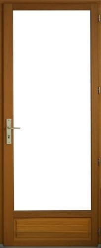 Porte Fenêtre Bois 1 Vantail H205 X L80 Tirant Droite Côtes Tableau + Poignée Et Barillet (ref 01245f924) Gd Menuiseries