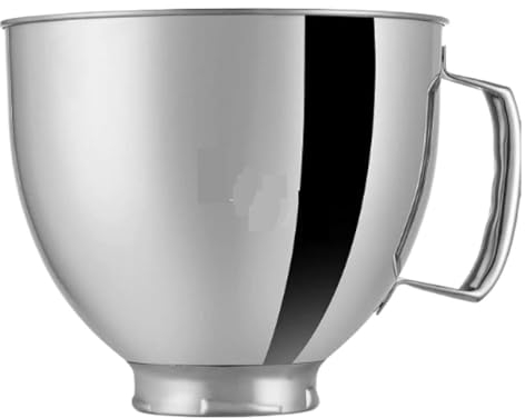 Set di Accessori in Acciaio Inossidabile, Ciotole for Mixer da Tavolo Adatte Ciotola for miscelazione Verticale con Testa inclinabile da 5 Litri, Compatibile con Kitchenaid