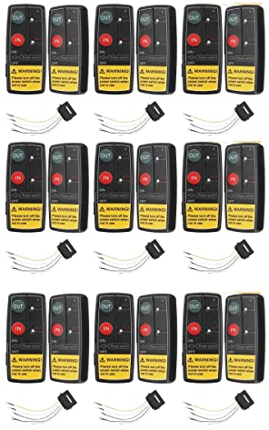 Janasiba 9 Sets 12 V Universal Car Digital Wireless Winde Crane Kit zur Wiederherstellung des Controllers