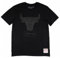 Mitchell & Ness NBA Black Tonal Print T-Shirt - Chicago Bulls, L