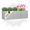 DELUKE® Hochbeet für Garten Oskar Silber | 240x80x77cm | Verzinkter Stahl | Wetterfest | Hochbeet Metall Gartenbeet Kräuterbeet Blumenbeet Beet hoch Frühbeet für Garten Gemüsebeet