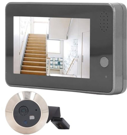 Telecamera Digitale per Spioncino, Avviso di Sicurezza HD 1080P, Connessione WiFi, Rilevamento del Movimento, Lente Rinforzata con Installazione Personalizzabile, per