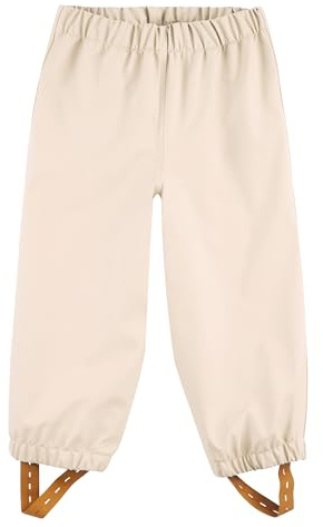 Sterntaler Matschhose ungefüttert Uni - Kinder Matschhose wasserdicht - Unisex Matsch- und Buddelhose ohne Latz mit verschweißten Nähten - robuste Regenbekleidung - beige, Größe 98