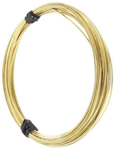 PATIKIL 19.7 Piedi Ottone Quadrato Filo 1mm Largo Pieghevole Ottone Perline Filo 30 Calibro Piatto Lunetta Filo per Gioielli Creazione Fai da Te Scultura Artigianato