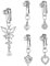 Viojrlly 3 pièces faux piercing pour le nombril, clip en acier pour le piercing du nombril, faux piercing du nombril, pendentif boule de cristal, bijoux papillon sans piercing pour femme