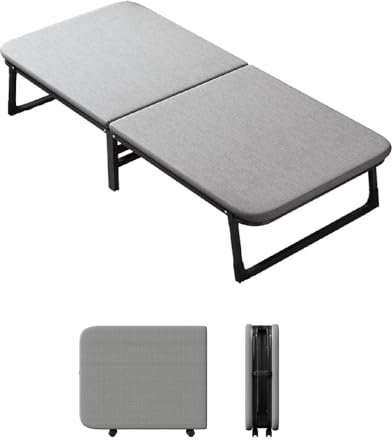Reisebett Erwachsene Klappbar mit Stabilen Rahmen, 5 Verstärkte Kiele, Einfache Lagerung, Hautfreundliche Stoff, Rutschfeste Fußpolster, und Praktische Rollen Perfekt für Platzsparen und Gäste(70*182)
