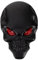 Skull Metall Aufkleber Bat Auto Logo Abzeichen Emblem Dekorationsaufkleber (Schwarz) FüR MotorräDer, Autos Und Mehr