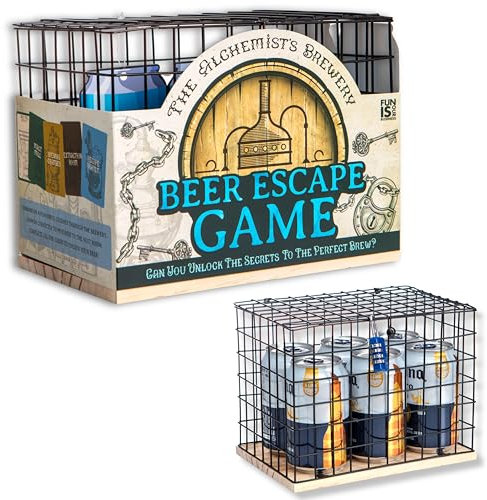 Boxer Gifts Escape Room Biergeschenke für Männer, Rätsel für Erwachsene, Witzgeschenk für Vater, Ehemann, Freund, Bernstein