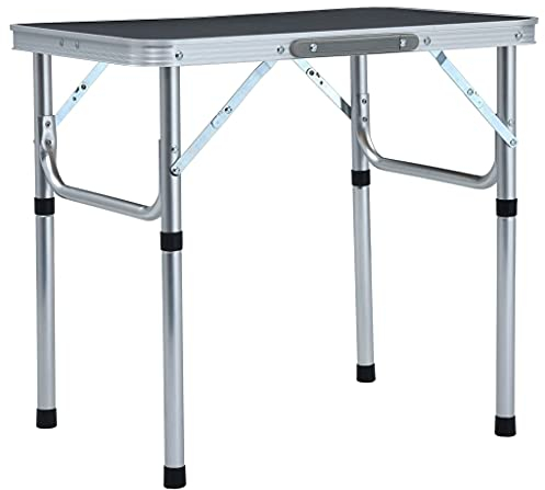 LXYZWRW Outdoor Recreation Klapptisch Campingtisch Grau Aluminium 60x45cm Camping & Wandern