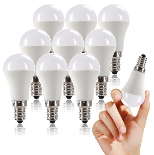 XINFUFEIMING E14 LED Ultrahelle Energiespar Glühbirne, 5W Glühbirne Ersatz für 40W Warmweiss 780LM Not Dimmable 10 Stück 3000K
