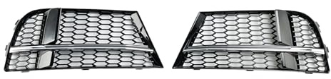 Artudatech griglia paraurti anteriore Front Fog Light Cover Bezel Grill Grille Fit for AUDI A3 S-LINE 2017-2019 8V