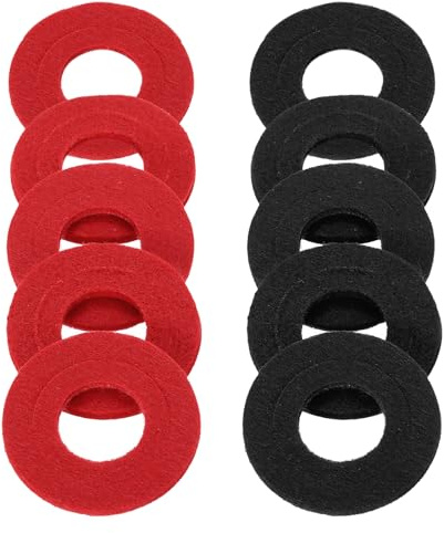 sourcing map 20PCS Battery Terminal Anti Corrosion Washers, Car Battery Terminal Post Shims Fiber Washer Protector (Red, Black)