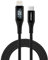 THRICEX® 20W USB C to Lightning Charging Cable, 1.2M, Nylon Braided, LED Display, Compatible with iPhone 14/13/12/11 Pro Max, XR/XS/8