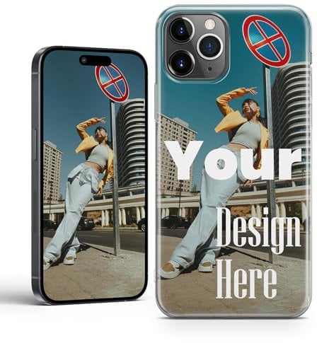 AMORISLUX Personalised Case for iPhone 14 – Custom Image, Matte Touch Print