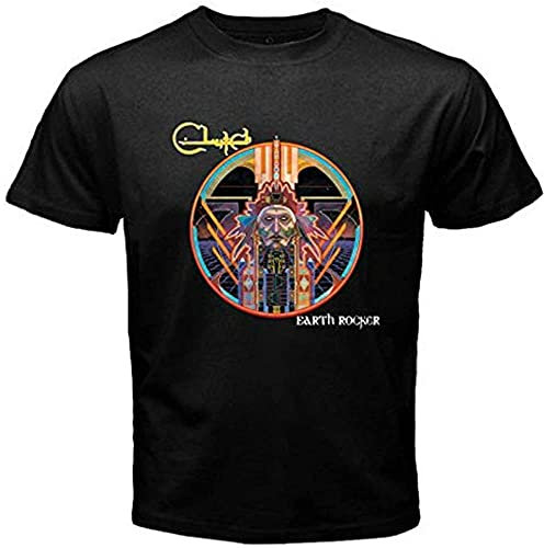 Clutch Earth Rocker Rock Band Men's White Black T-Shirt Size S-3Xl