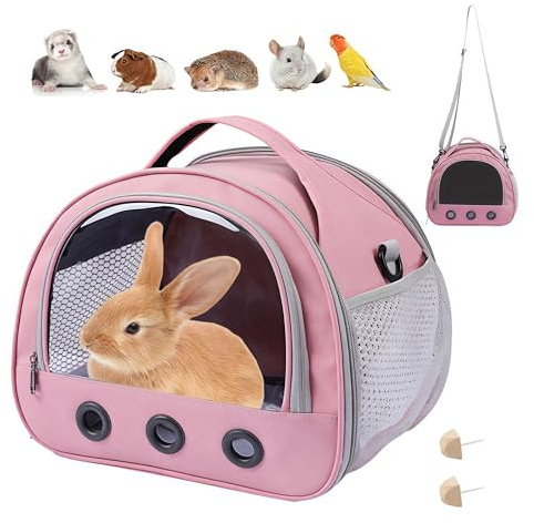 Kleine Haustier-Tragetasche, Transportbox Für Kleintiere, KatzeTransportbox Mit Schultergurt, Meerschweinchen-Tragetasche, Faltbare Transportbox, Hundetransportbox für Vögel Kätzchen Welpen