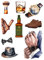Edible print A4 Gentleman theme Cake topper set cake decorations wafer/icing paper UNCUT - Birthday - Retirement - Fathers Day - Whisky - Suit - Watch - Man (wafer card)