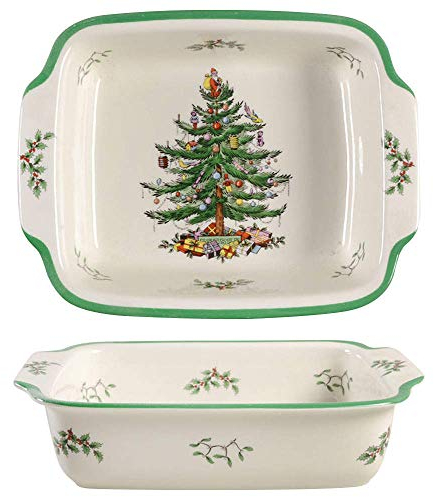 Spode Christmas Tree Rectangular Handled Dish