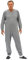 FERRUCCI COMFORT Pyjama für ältere Menschen mit 3 Reißverschlüssen am Rücken und an der Beininnenseite, für Alzheimer, Inkontinenz und Rehabilitation (Grau, XL)