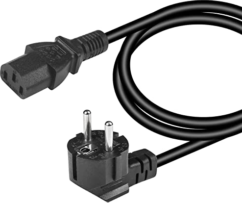 Cavo Alimentazione Tripolare 1.5m Cavo per Alimentatore Pc, C13 Cavo Alimentazion 3 Poli Cavo di Alimentazione Monitor, 10A 250v Cavo per Computer Mixer Audio Tv Stufa Kettle Amplificatore Stampante