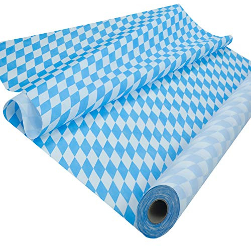 Sensalux Oktoberfest – Biancheria da tavola in tessuto non tessuto, lavabile, a rombi bavaresi, tutto per feste, O'zapft is!, 100% polipropilene., 1,18 m x 25 m., Tischdeckenrolle