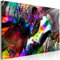 decomonkey Bilder Tiere Abstrakt 120x80 cm 1 Teilig Leinwandbilder Bild auf Leinwand Vlies Wandbild Kunstdruck Wanddeko Wand Wohnzimmer Wanddekoration Deko Kuh