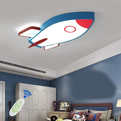 Kinderzimmer LED Deckenlicht Rakete Deckenlampe Modern Deckenleuchte Metall Acryl Kreativ Kinderelamp Dimmbar Mit Fernbedienung Kinder Jungs Wohnzimmer Light Schlafzimmer Lighting