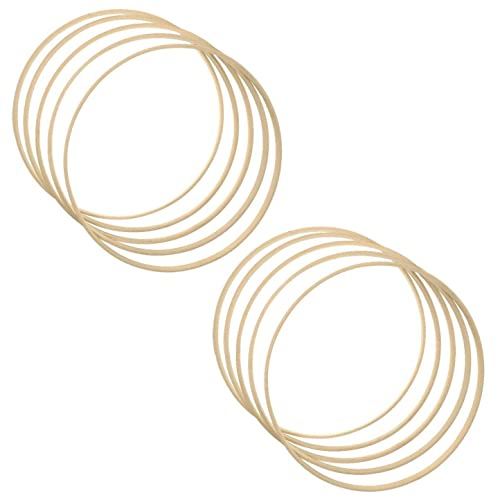 JZK 10 x Große Bambus Reifen 30cm Holzreifen für Makramee-Handwerk, Holz Traumfänger-Reifen, Blumenkranz Ring, Wandbehang Handwerk Dream Catcher Holzring
