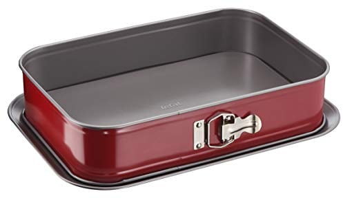 Tefal Delibake J1640574, Moule de cuisson rectangulaire 36x24cm, Revêtement antiadhésif, Bordures anti-débordement
