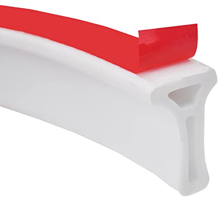 AGSYFFD Shower Water Barrier Silicone Wet Room Bathroom Floor Sealing Strip, Shower Threshold Dam Shower Barrier and Retention System, Foldable Shower Threshold Dam