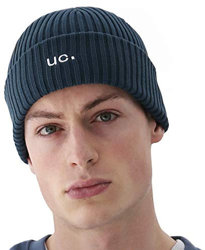 UNDERCONTROL Winter Fisherman Trawler Rib Beanie Free Herren Damen Unisex Stilvolle atmungsaktive einfarbige Totenkopfmütze Dehnbare Uhr Rolled Cuff Cap (Rib Loose Green)