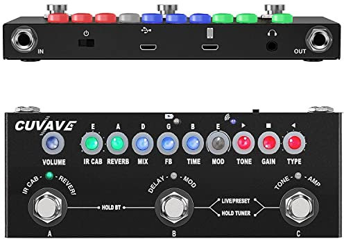 SharkChili CUBE BABY Multi Effects Guitar Pedal, Delay Chorus Phaser Reverb Effect Pedal
